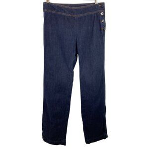 Lauren Ralph Lauren Womens Denim Jeans Size 6  Side Button Detail Straight Leg